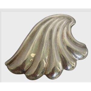 Vintage Mexico Sterling Silver Wave-Shaped Brooch Pin 925 Hallmarked Elegant